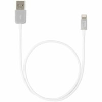 iStore Lightning Charge 1.8ft (0.5m) Cable (White) - 1.6 ft (0.50 m) Lightning/USB Data Transfer Cable for Computer, Power Adapter, iPhone, iPad - First End: 1 x Lightning Male - Second End: 1 x USB Type A Male - MFI - White