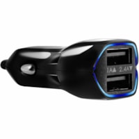 Targus iStore Duo Car Charger - 12 W - 12 V DC Input - 5 V Output - 2.40 A - Black - 1