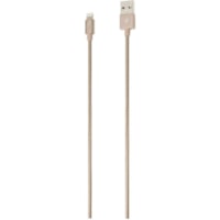 iStore Lightning Charge 4ft (1.2m) Braided Cable (Gold) - 3.9 ft (1.20 m) Lightning/USB Data Transfer Cable for Computer, Power Adapter, iPhone, iPad - First End: 1 x Lightning Male - Second End: 1 x USB Type A Male - MFI - Gold