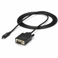 StarTech.com 6ft/2m USB C to VGA Cable - 1920x1200/1080p USB Type C DP Alt Mode to VGA Video Monitor Adapter Cable -Works w/ Thunderbolt 3 - 6.6ft/2m USB Type C (DP Alt Mode HBR2) to VGA cable | 1920x1200/1080p 60Hz | EDID/DDC - Integrated active video adapter cable for reliable connection - Works w