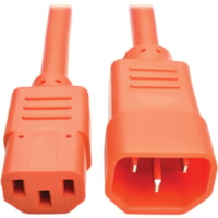 Câble de rallonge électrique P005-006-AOR - 6 pi (1,83 m) Tripp Lite by Eaton - Pour Ordinateur, Scanner, Imprimante, Moniteur, Système d'alimentation, Workstation - 230 V AC / 15 A - Orange - longueur de cordon 6 pi (1,83 m) - IEC 60320 C13 / IEC 60320 C14