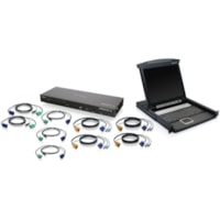 IOGEAR 8-Port IP Based KVM and 17" LCD KVM Console Bundle