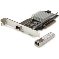 StarTech.com 10G Network Card - 1x 10G Open SFP+ Multimode LC Fiber Connector - Intel 82599 Chip - Gigabit Ethernet Card - Get high performance connectivity over multi-mode fiber, by upgrading your server or workstation with a 10GBase-SR port - Fiber optic NIC includes installed MM SFP+ - Works with