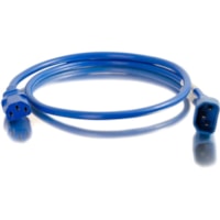 C2G 6ft 18AWG Power Cord (IEC320C14 to IEC320C13) - Blue - For PDU, Switch, Server - 250 V AC / 10 A - Blue - 6 ft (1.83 m) Cord Length - IEC 60320 C14 / IEC 60320 C13