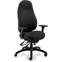 Global® OBUSforme® Comfort Multi-Tilter Chairs - Echo Seat - Echo Back - High Back - 5-star Base - Echo - Terrace Fabric - 1 Each