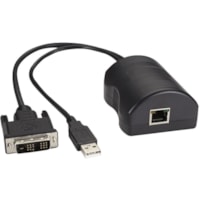 Black Box DCX Server Access Module - DVI + USB HID + Audio - 164 ft (49987.20 mm) Range - 1920 x 1200 Maximum Video Resolution - 1 x Network (RJ-45) - 1 x USB - 1 x DVI