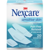 Nexcare Sensitive Skin Bandages - Blue - 20 / Pack