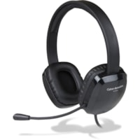 Cyber Acoustics AC-6012 USB Stereo Headset - Stereo - USB - Wired - 20 Hz to 20 kHz - Over-the-head - Binaural - Supra-aural - Noise Cancelling, Uni-directional Microphone - Black