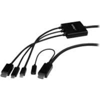 Câblr AV de transfert de données StarTech.com - pour Projecteur, Ordinateur Portable - 6,6 ft - 1 Pack - pour Projecteur, Ordinateur Portable - 6,6 ft - 1 Pack - 1 x Mini DisplayPort Mâle Audio/Vidéo numérique, 1 x HDMI Mâle Audio/Vidéo numérique,