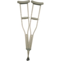 BIOS Medical Living Aluminum Crutches - Medium - 220 lb (99790.3214 g) Load Capacity - Durable, Lightweight, Skid Resistant, Push Button Adjustable, Adjustable Height