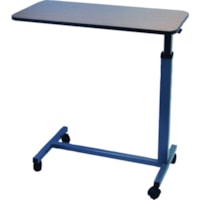 BIOS Medical Adjustable Rolling Overbed Table - Laminated Rectangle Top - 22.05 lb (10 kg) Capacity - Height Adjustable - 30" (762 mm) to 47" (1193.80 mm) Adjustment - 30.8" (781.05 mm) Height x 15" (381 mm) Width - Hospital - 1 Each