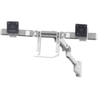 Ergotron Mounting Arm for Monitor, TV - White - 2 Display(s) Supported - 32" (812.80 mm) Screen Support - 17.50 lb (7937.87 g) Load Capacity - 100 x 100, 75 x 75