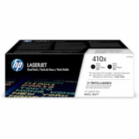 HP 410X (CF410XD) Original High Yield Laser Toner Cartridge - Black - 2 / Carton - 6500 Pages (Per Cartridge)