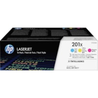 Cartouche toner 201X (CF253XM) D'origine Élevé Rendement Laser - Cyan, Magenta, Jaune - 3 / Carton HP - Laser - Rendement Élevé - 3 / Carton