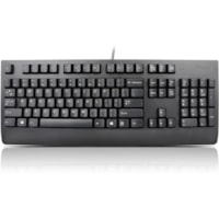 Lenovo USB Keyboard Black US English 103P - Cable Connectivity - USB Interface - English (US) - QWERTY Layout - Desktop Computer, Workstation, Notebook - Windows - Rubber Dome Keyswitch - Black