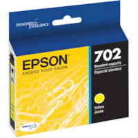 Epson - Cartouche jet d'encre DURABrite Ultra T702 D'origine Standard Rendement Jet d'encre - Jaune - 1 chaque - Jet d'encre - Rendement Standard - 1 Unité