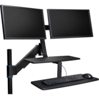 Montage de bureau SmartFit pour Moniteur, Clavier Kensington - 2 Écran(s) supportés - 24 po (609,60 mm) Support d'écran - 22,50 lb (10205,83 g) Capacité de charge - 75 x 75, 100 x 100