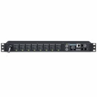 CyberPower PDU PDU81001 - Commuté mesuré par prise - NEMA 5-15P - 8 x NEMA 5-15R - 120 V AC - Réseasu (RJ-45) - 12 pi (3,66 m) Longueur de Cordon - 1U - Horizontal - Montable en rack