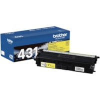 Brother TN431Y Original Standard Yield Laser Toner Cartridge - Yellow - 1 Each - 1800 Pages