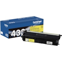 Brother TN433Y Original High Yield Laser Toner Cartridge - Yellow - 1 Each - 4000 Pages