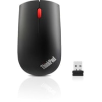 Souris Essential - Fréquence radio - USB - Optique - Noir Lenovo - Optique - Sans fil - Fréquence radio - 2,40 GHz - Noir - USB - Symétrique