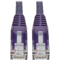 Tripp Lite by Eaton Cat6 Gigabit Snagless Molded UTP Patch Cable (RJ45 M/M), Purple, 15 ft - 15 ft (4.57 m) Category 6 Network Cable for Switch, Hub, Network Device, Router, Modem, Server, Network Adapter - First End: 1 x RJ-45 Network - Male - Second End: 1 x RJ-45 Network - Male - 1 Gbit/s - Patch