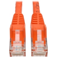 Tripp Lite series - Câble réseau N201-015-OR N201 - 15 pi (4,57 m) Catégorie 6 Câble réseau pour Commutateur, Concentrateur, Périphérique réseau, Routeur, Modem, Serveur, Adaptateur réseau - 1 Gbit/s - Câble de Raccordement - 24 AWG 