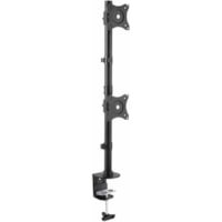 StarTech.com Desk Mount Dual Monitor Mount, Vertical, Steel Dual Monitor Arm, For VESA Mount Monitors up to 27" (22lb/10kg), Adjustable - Save workspace and increase productivity by mounting two monitors stacked above your desk - Desk mount dual monitor mount - Vertical dual monitor mount - Steel - 