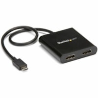 StarTech.com USB-C to Dual HDMI Adapter, USB Type-C Multi-Monitor MST Hub, Dual 4K 30Hz HDMI Laptop Display Extender/Splitter, Windows~ - USB Type-C Multi-Monitor adapter drives dual 1080p 60Hz or 4K 30Hz HDMI displays in extended or mirrored mode; DP 1.2/HBR2/MST Hub; Thunderbolt 3/4 compatible; Ex