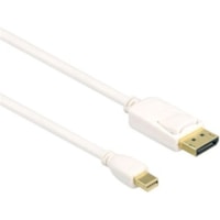 Axiom Mini DisplayPort Male to DisplayPort Male Adapter Cable 6ft - 6 ft DisplayPort/Mini DisplayPort A/V Cable for Monitor, Computer, Notebook, Audio/Video Device - First End: 1 x Mini DisplayPort 1.2 Digital Audio/Video - Male - Second End: 1 x DisplayPort 1.2 Digital Audio/Video - Male - Supports