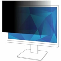 Filtre d'écran de confidentialité Résistant aux rayures - Noir, Mate - 1 chaque 3M - Pour 23 po (584,20 mm) Écran large LCD Moniteur - 16:9 - Résistant aux rayures, Résistant aux empreintes, Anti-poussière - Résistant aux rayures - 1 chaque