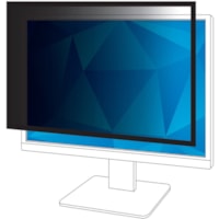 3M Framed Privacy Filter Black - For 22" (558.80 mm) Widescreen LCD Monitor - 16:10 - Scratch Resistant, Dust Resistant - 1