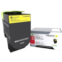 Lexmark Unison Original Standard Yield Laser Toner Cartridge - Yellow Pack - 2300 Pages