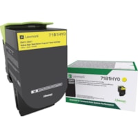 Lexmark Unison Original High Yield Laser Toner Cartridge - Yellow - 1 Each - 3500 Pages