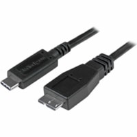 StarTech.com 0.5m USB C to Micro USB Cable - M/M - USB 3.1 Cable (10Gbps) - USB 3.1 Type C to Micro USB Type B Cable - Connect USB Micro-B devices to your USB Type C host with reduced clutter - 0.5m USB 3.1 Type C to Micro USB Type B Cable - 50cm Micro USB 3.1 to USB-C - 20" USB C to Micro USB Cable