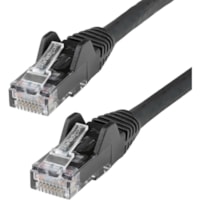 StarTech.com 30ft CAT6 Ethernet Cable - Black Snagless Gigabit - 100W PoE UTP 650MHz Category 6 Patch Cord UL Certified Wiring/TIA - 30ft Black CAT6 Ethernet cable delivers Multi Gigabit 1/2.5/5Gbps & 10Gbps up to 160ft - 650MHz - Fluke tested to ANSI/TIA-568-2.D Category 6 - 24 AWG stranded 100% co