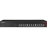 Commutateur Ethernet BS-MP2012 12 Ports - 10 Gigabit Ethernet - 10GBase-T Buffalo - 12 Ports - 10 Gigabit Ethernet - 10GBase-T - 2 Couche supportée - Paire torsadée - Bureau, Fixation au mur, Montable en rack - À vie Garantie limitée