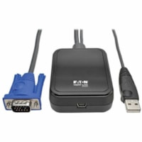 Tripp Lite by Eaton B032-VU1 KVM Console to USB 2.0 Portable Laptop Crash Cart Adapter - 1 Computer(s) - 1 Local User(s) - 0 Remote User(s) - WUXGA - 1920 x 1200 Maximum Video Resolution - 1 x USB x VGA - Portable - For PC 