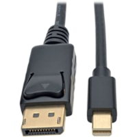 Câble audiovisuel P583-010-BK 10 pi (3,05 m) DisplayPort/Mini DisplayPort Tripp Lite by Eaton - 10 pi (3,05 m) DisplayPort/Mini DisplayPort Câble audiovisuel pour Périphérique audio/vidéo, Ordinateur Portable, Moniteur, Téléviseur, Projecteur - 21,6 Gbi