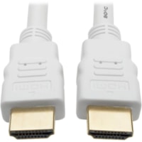 Câble audiovisuel P568-010-WH 10 pi (3,05 m) HDMI Tripp Lite by Eaton - 10 pi (3,05 m) HDMI Câble audiovisuel pour Périphérique audio/vidéo, Lecteur Blu-ray, Console de jeu, Vidéo de surveillance, Récepteur A/V, Moniteur, Projecteur, Télév