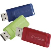 Microban 32GB Store 'n' Go USB Flash Drive - 3pk - Red, Green, Blue - 32 GB - USB 2.0 Type A - Blue, Green, Red - Lifetime Warranty - 3 / Pack