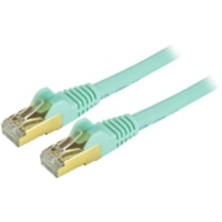 StarTech.com 7ft CAT6a Ethernet Cable - 10 Gigabit Category 6a Shielded Snagless 100W PoE Patch Cord - 10GbE Aqua UL Certified Wiring/TIA - CAT6a Ethernet Cable delivers 10 Gigabit connection free of noise & EMI/RFI interference - Tested to comply w/ ANSI/TIA-568-D Category 6 requirements - 26 AWG s