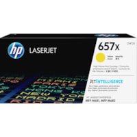 Cartouche toner 657X (CF472X) D'origine Élevé Rendement Laser - Jaune - 1 chaque HP - Laser - Rendement Élevé - 1 / Unité