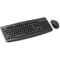 Kensington Keyboard for Life Wireless Desktop Set - USB Wireless RF 2.40 GHz Keyboard - Black - USB Wireless RF Mouse - Optical - 1200 dpi - Scroll Wheel - QWERTY - Black - Symmetrical - AA, AAA - Compatible with PC, Mac