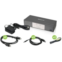 IOGEAR - Boîtier de commutation KVM GCS1902 - 2 Ordinateur(s) - 1 Utilisateur(s) local - 3840 x 2160 - 6 x USB - 3 x DisplayPort - Bureau