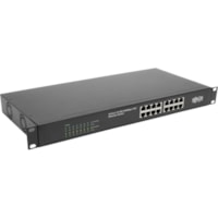 Tripp Lite by Eaton NG16POE Unmanaged Network Gigabit Ethernet Switch with POE - 16 Ports - Gigabit Ethernet - 10/100/1000Base-T - 2 Layer Supported - Twisted Pair - 1U - Desktop, Rack-mountable - 5 Year Limited Warranty