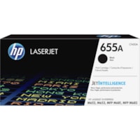 HP 655A (CF450A) Original Laser Toner Cartridge - Black - 1 Each - 12500 Pages