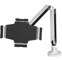 StarTech.com Desk-Mount Tablet Arm - Articulating - For 9" to 11" Tablets - iPad or Android Tablet Holder - Lockable - Steel - White - Securely mount your 9" to 11" iPad or Android tablet and adjust the position with an articulating arm - Desk mount tablet arm with locking security clamp and white f