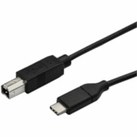 Câble de transfert de données 9,8 pi (3 m) USB-C/USB-B - 1 chaque StarTech.com - 9,8 pi (3 m) USB-C/USB-B Câble de transfert de données pour Imprimante, Scanner, Ordinateur Portable, Tablette, Disque Dur Externe, Ordinateur - 480 Mbit/s - Nickel Connecteur plaqué - 2