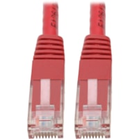 Câble réseau Premium N200-100-RD 100 pi (30,48 m) RJ-45 Tripp Lite by Eaton - 100 pi (30,48 m) RJ-45 Câble réseau pour Ordinateur, Imprimante, Console de jeu, Lecteur Blu-ray, Copieur, Routeur, Modem - 1 Gbit/s - Câble de Raccordement - Doré Contact plaqu&eacut